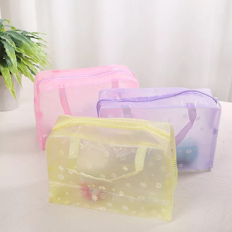 Tas Kosmetik Transparan Murah Waterproof Make Up Cosmetic Bag Storage