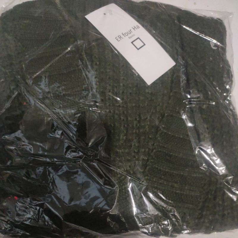 Cardigan Rajut ZULFAA 3 get l Pakaian Rajut Atasan Wanita l Outwear l Rajut Keren Murah-Hijau Army