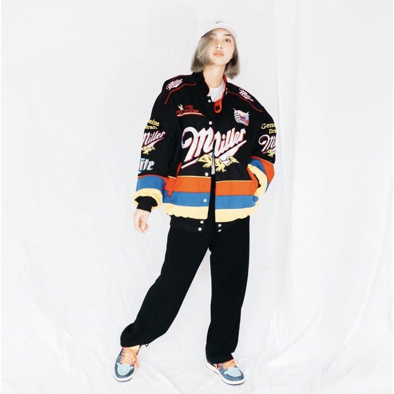 Nascar Jacket jeff hamilton Rusty Wallace Miller Lite Ford Racing