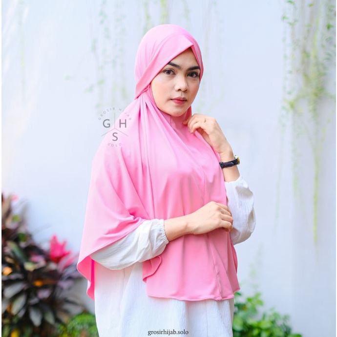 (KJI) HIJAB BERGO MADINA WANITA INSTAN JUMBO JERSEY PREMIUM