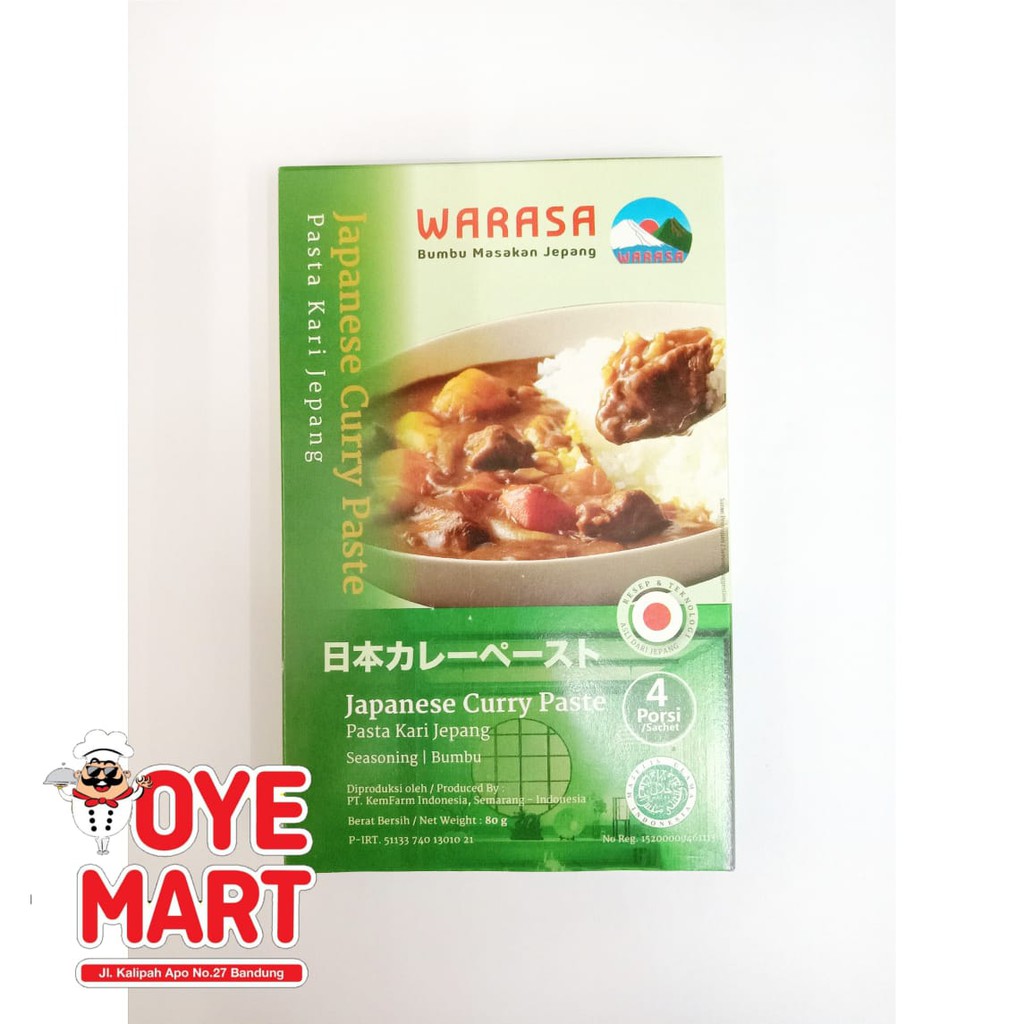 WARASA JAPANESE CURRY PASTE 80GR / BUMBU MASAK INSTAN PASTA KARI JEPANG