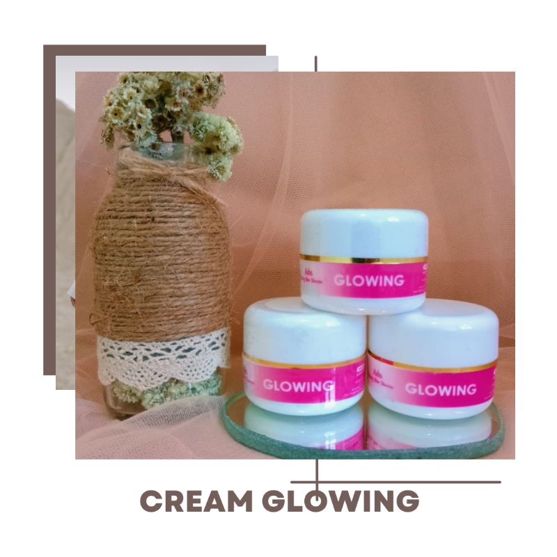 (COD) CREAM MALAM GLOWING LABEL PINK/ CREAM GLOWING AZKA BEAUTY GLOW SKINCARE/ CREAM GLOWING