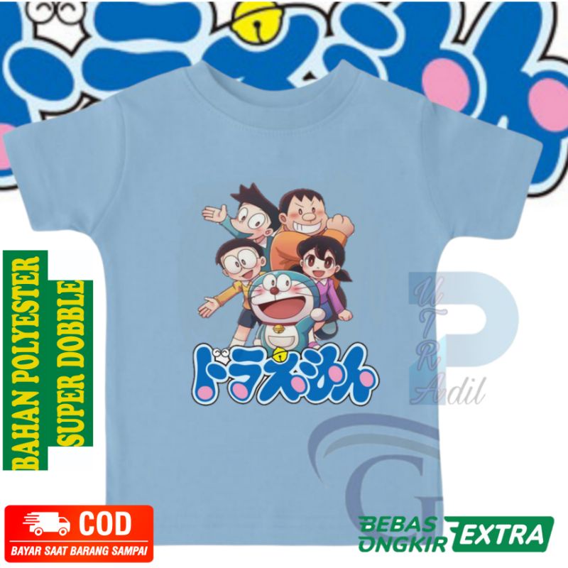 kaos Anak Baju Anak/Kaos Sablon/Doraemon/Kaos distro Kaos Anak laki laki Kaos Anak Perempuan Kaos