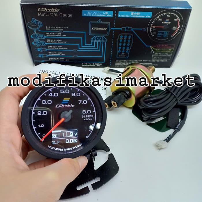 GAUGE INDIKATOR GREEDY GREDDY OIL PRESSURE OIL PRESS HIGH QUALITY Murah