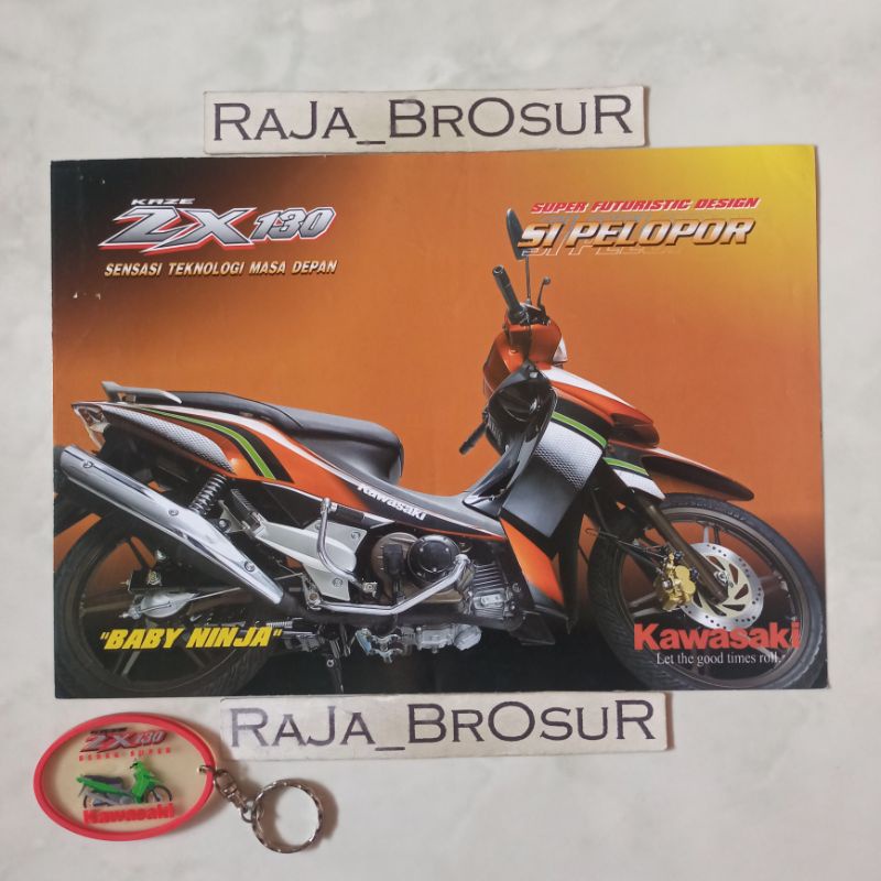 Poster brosur katalog leaflet jadul lawas Kawasaki Kaze ZX130 ZX 130 Baby Ninja 2006 Free bonus key 