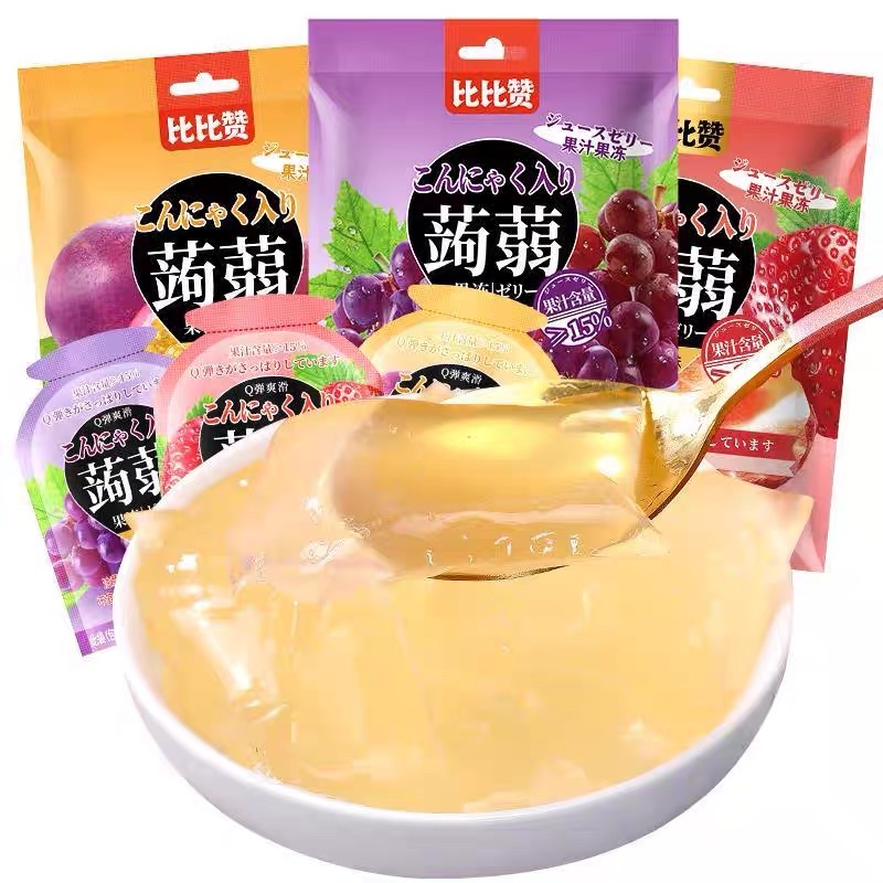 

READY STOCK BiBiZan Zero Fat Jelly Pouch 240g Cemilan Jelly