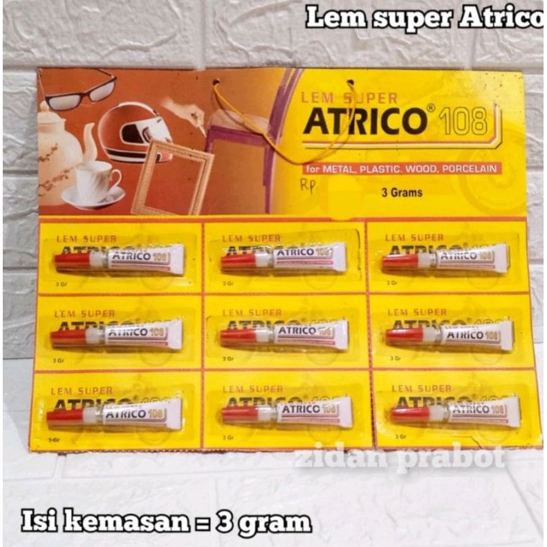 

Lem Super Serbaguna Atrico 108 Kemasan 3 Gram