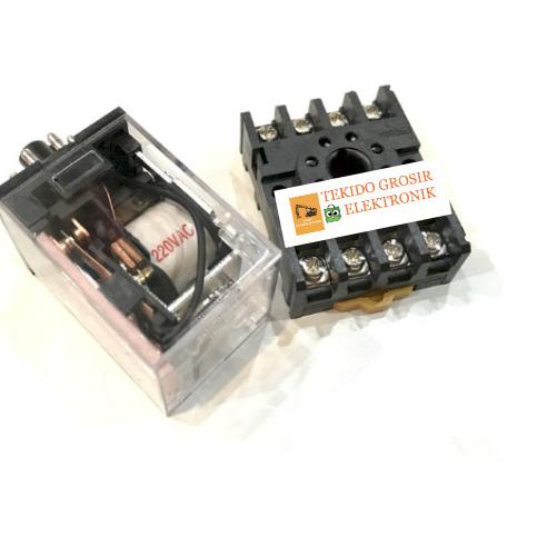 ֍ Relay + socket - Relay AC 220V 10A 8P - Soket AC 8P ✺