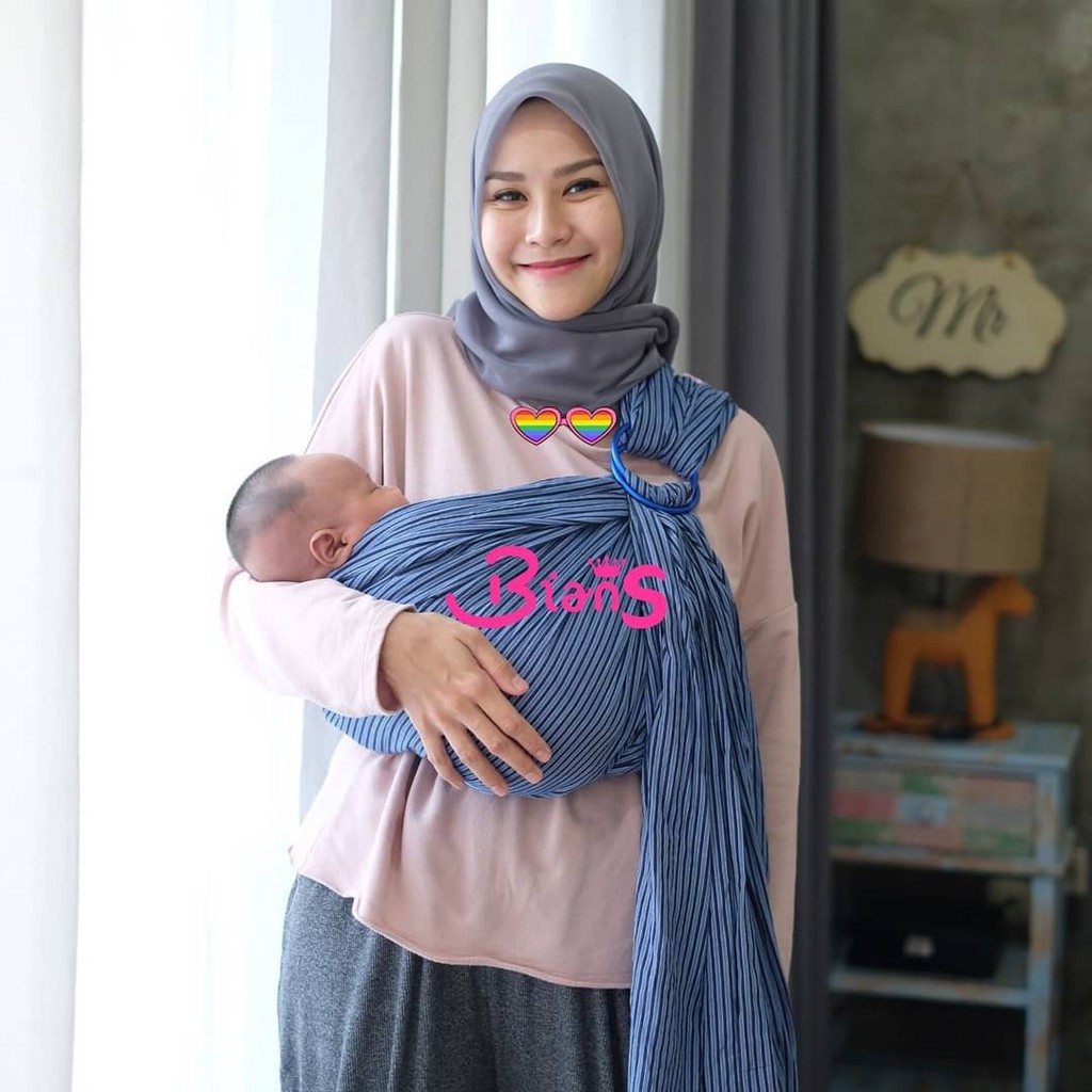 GEOS BianS -  Gendongan Kaos Bayi Jarik lurik- Gendongan jarik