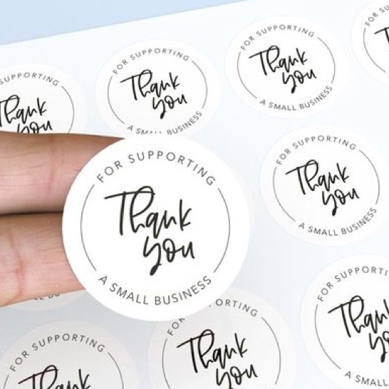 

Stiker Label Kemasan/stiker Label thankyou/Packaging bulat A3+