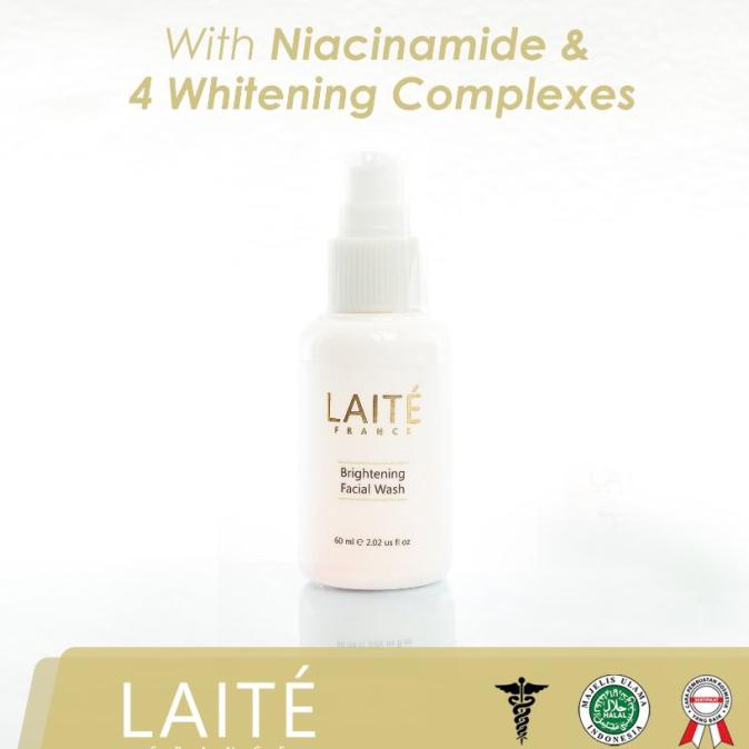 Terlaris Whitening/Brightening Facial Wash Laite Skincare/Sabun Wajah Bpom Mui Bagus