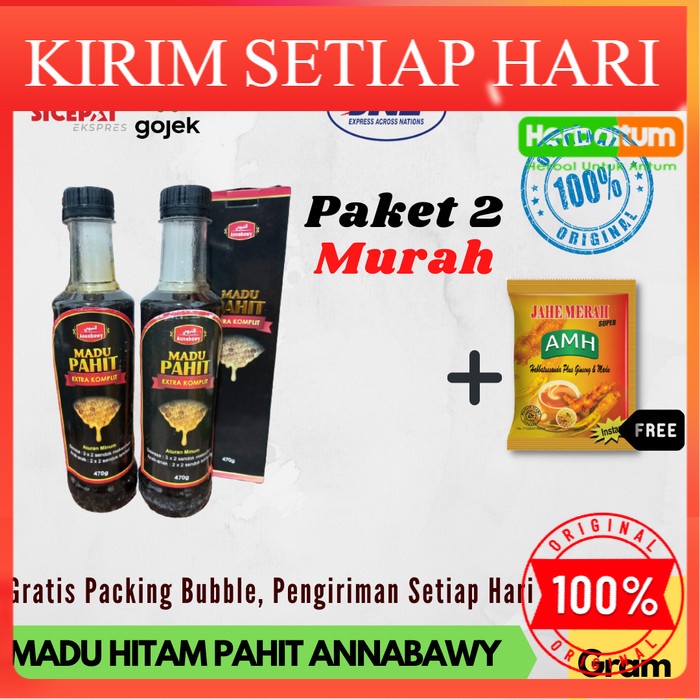 

PAKET 2 BOTOL Madu Hitam Pahit - An Nabawy 470 Gram - ORIGINAL