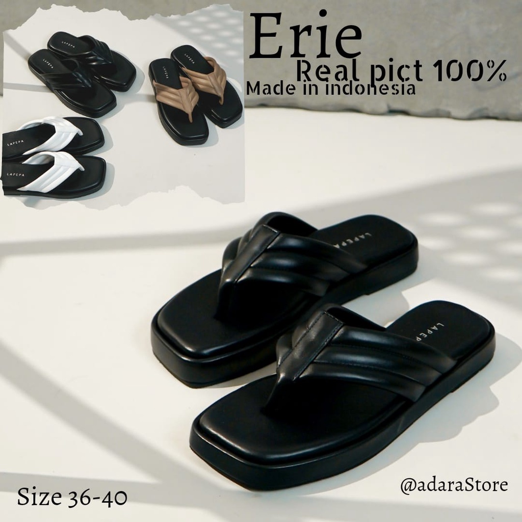 Adarastore - Lapepa ERIE Sandal Jepit Casual Wanita Sendal Cewek Tatak Empuk Kekinian