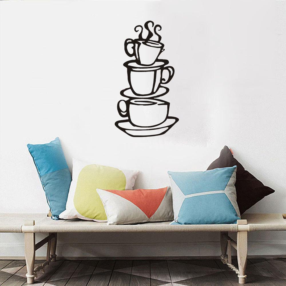 Solighter Stiker Dinding Dekorasi Rumah Fashion Vinyl Tahan Air Removable Cafe Decals