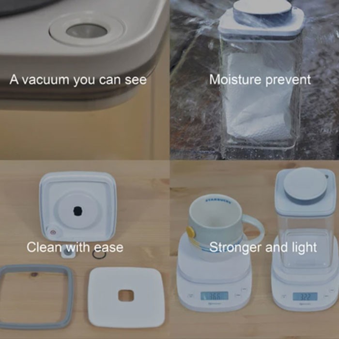 Ankomn - Vacuum Canister Turn-N-Seal 1.2L - Semi Black-3