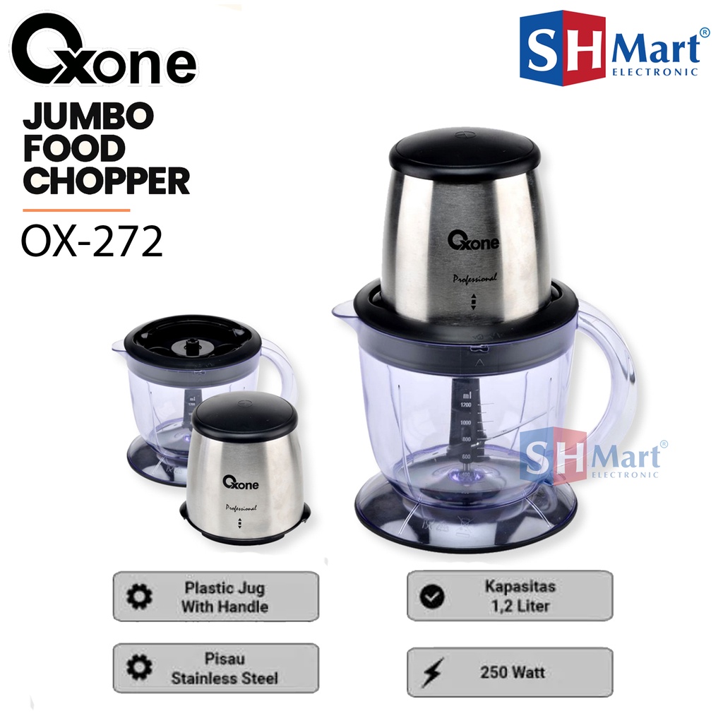 FOOD JUMBO CHOPPER / BLENDER DAGING / BUMBU OXONE OX 272 / OX-272