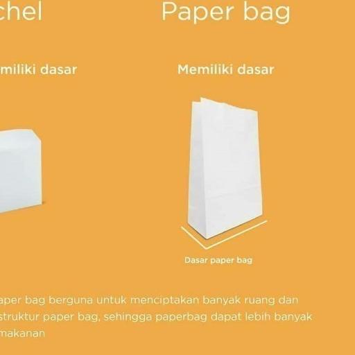 

[Digipack] White Paper Bag 13 x 8 x 18 | Kantong Kertas Roti Snack