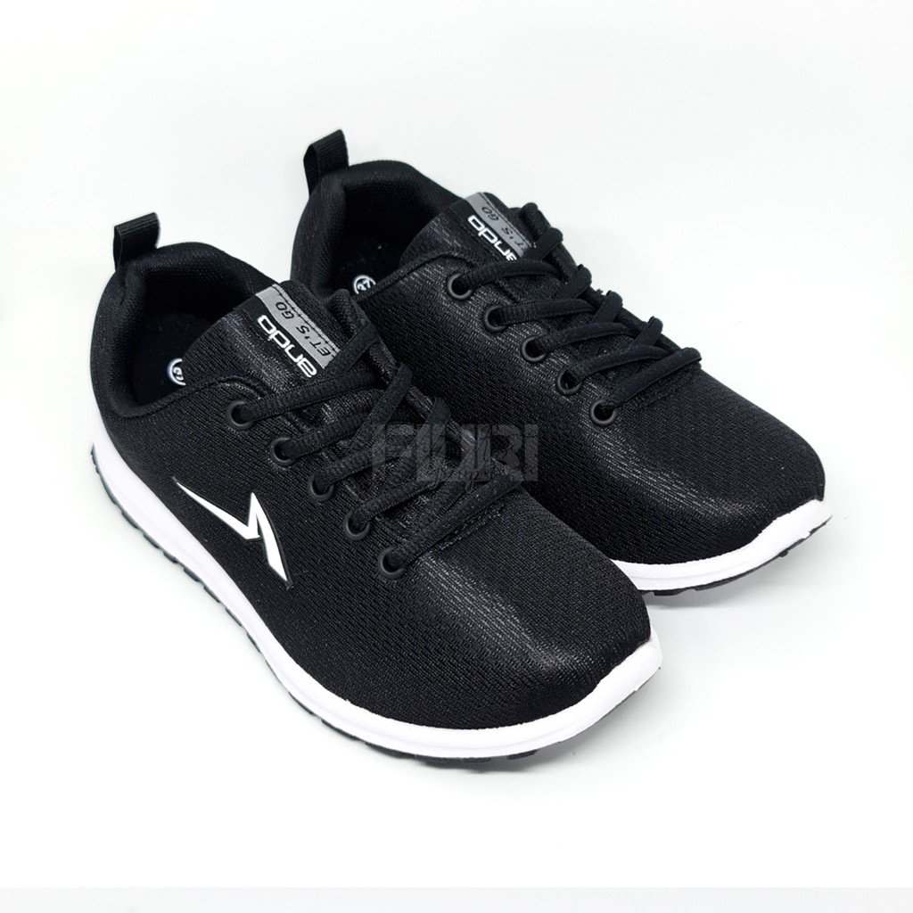 FIURI - Ando Original - Nitta 37-40 Hitam Putih - Sepatu Kets Wanita - Sepatu Sneakers Wanita - Sepatu Olahraga Sport Wanita - Sepatu Casual - Sepatu Jogging Lari Fitness Gym Senam Wanita - Sepatu Perempuan Cewek -Sepatu Sekolah Bertali SMP SMA-6