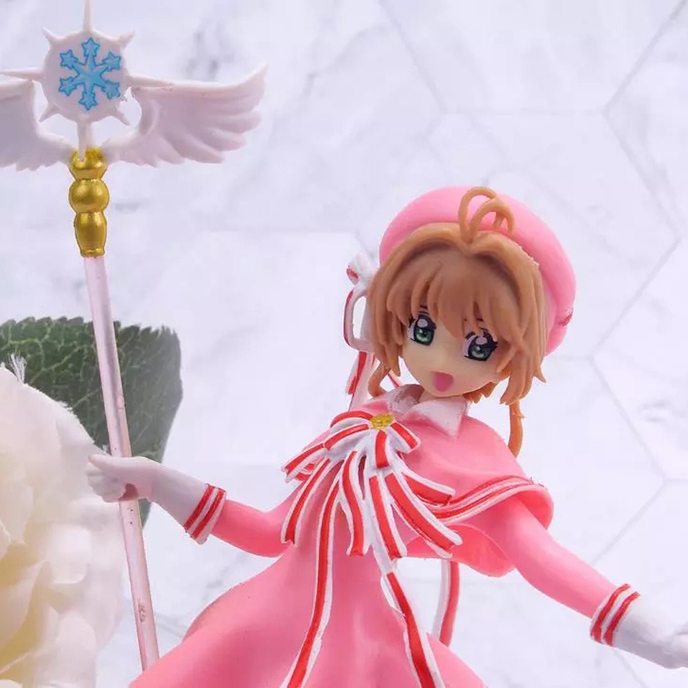 QUINTON Cake Decorations Captor Sakura Lovely Cardcaptor Action Figure Anime Figure Toys Gifts Figure Models PVC Magic Wand Girls