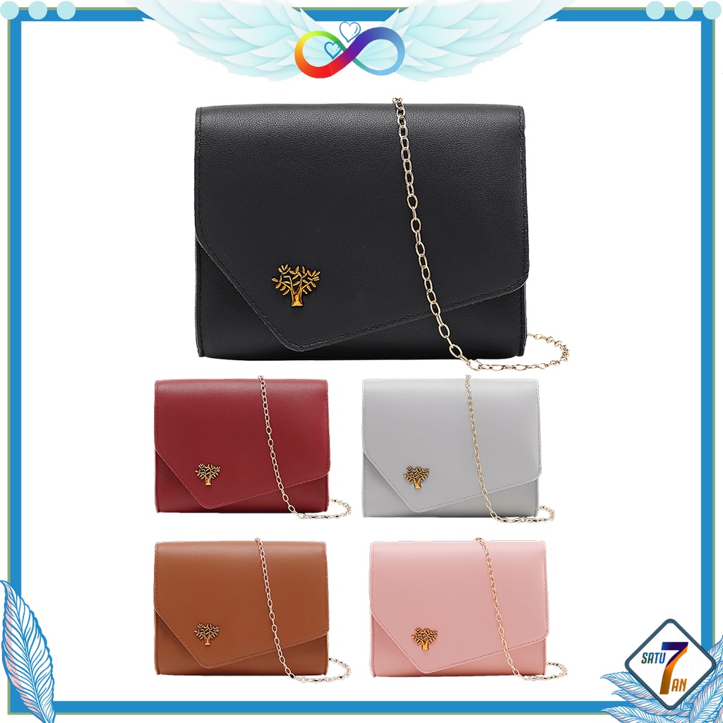 Satu7an T88 Tas Selempang Wanita Tas Korean Fashion Style Motif Pohon Sling Bag Kulit PU