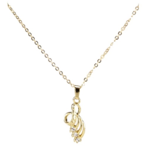 1901 Jewelry Kalung Swarovski Swan Rose Gold - Kristal Mewah