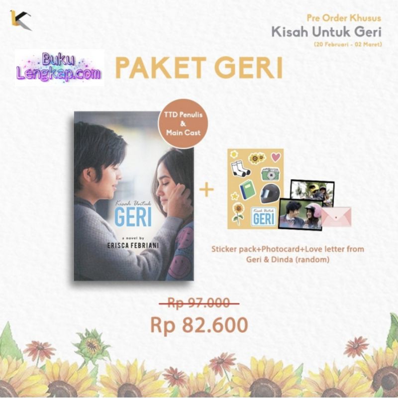 ready buku novel Kisah Untuk Geri - Erisca Febriani original
