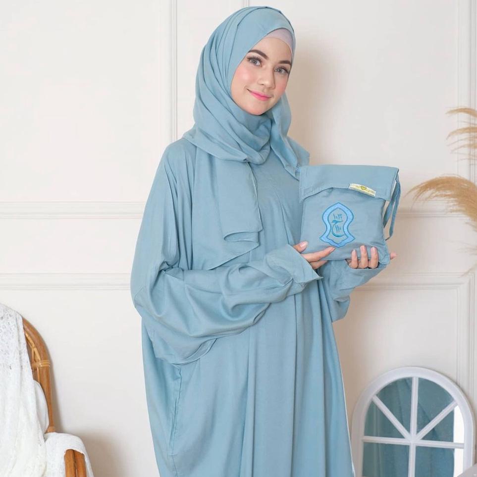 USD.686 ‑  Mukena Pashmina Terompah | Mukena Dewasa2021 | Mukena Traveling| Mukena Lajuran | Mukena 