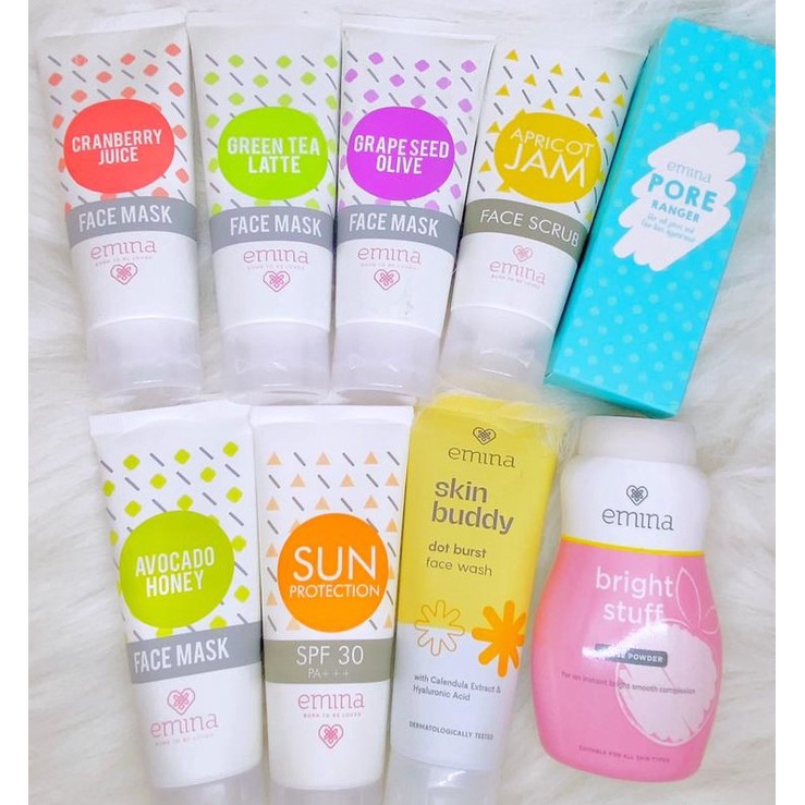 [ SALE ] EMINA BRIGHT STUFF LOOSE POWDER SUN PROTECTION SKIN BUDDY PORE RANGER FACE MASK SCRUB WASH