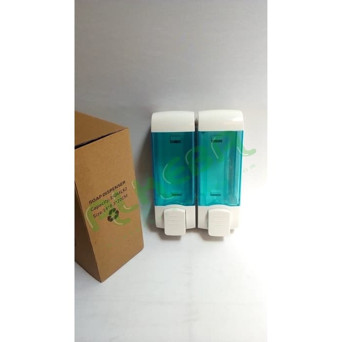 Double Soap Dispenser Type F1801-C-S Anti Pecah / Tempat Sabun Cair