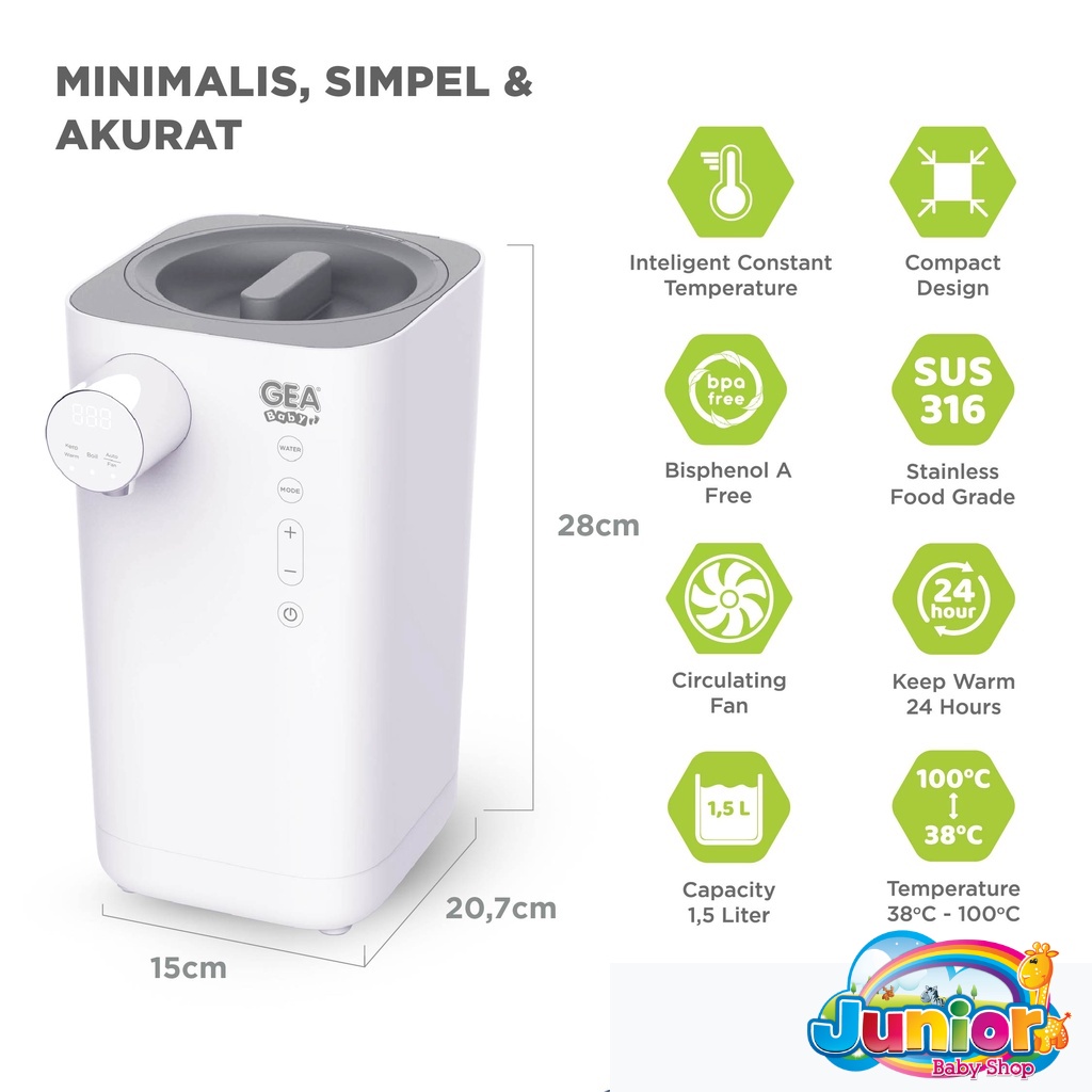 GEA Smart Digital Water Boiler GWB-100 / Pemanas Air