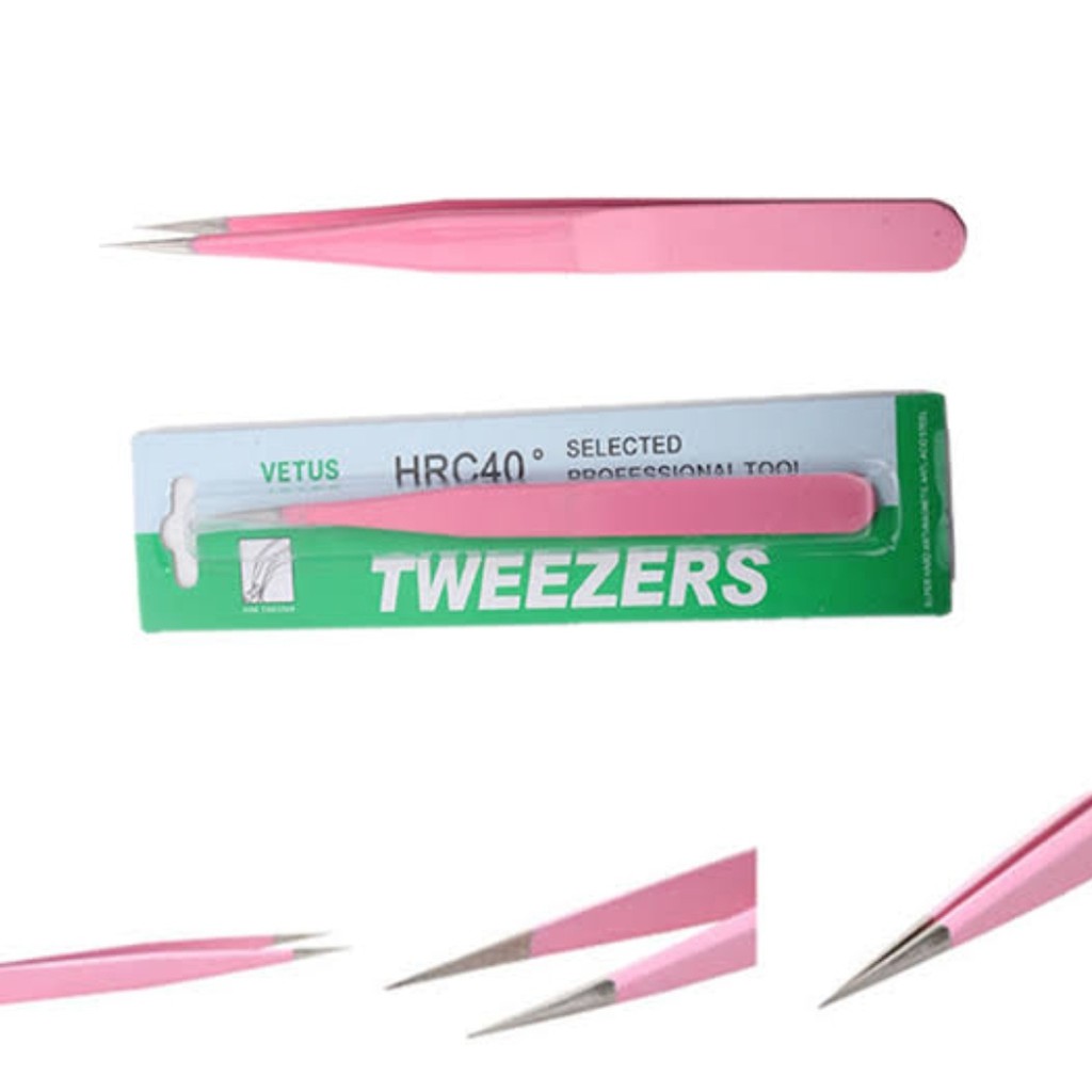 pinset vetus pink tweezers
