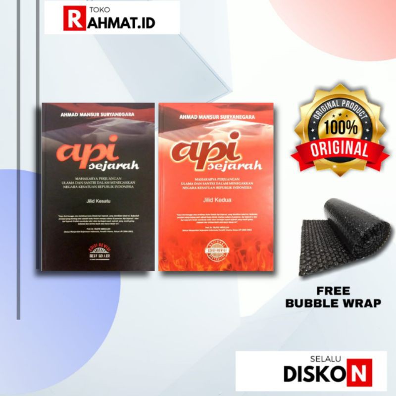 READY STOK  PAKET API SEJARAH Jilid 1 dan 2 KARYA AHMAD MANSUR SURYANEGARA / HARD COVER (BUKU ORI)