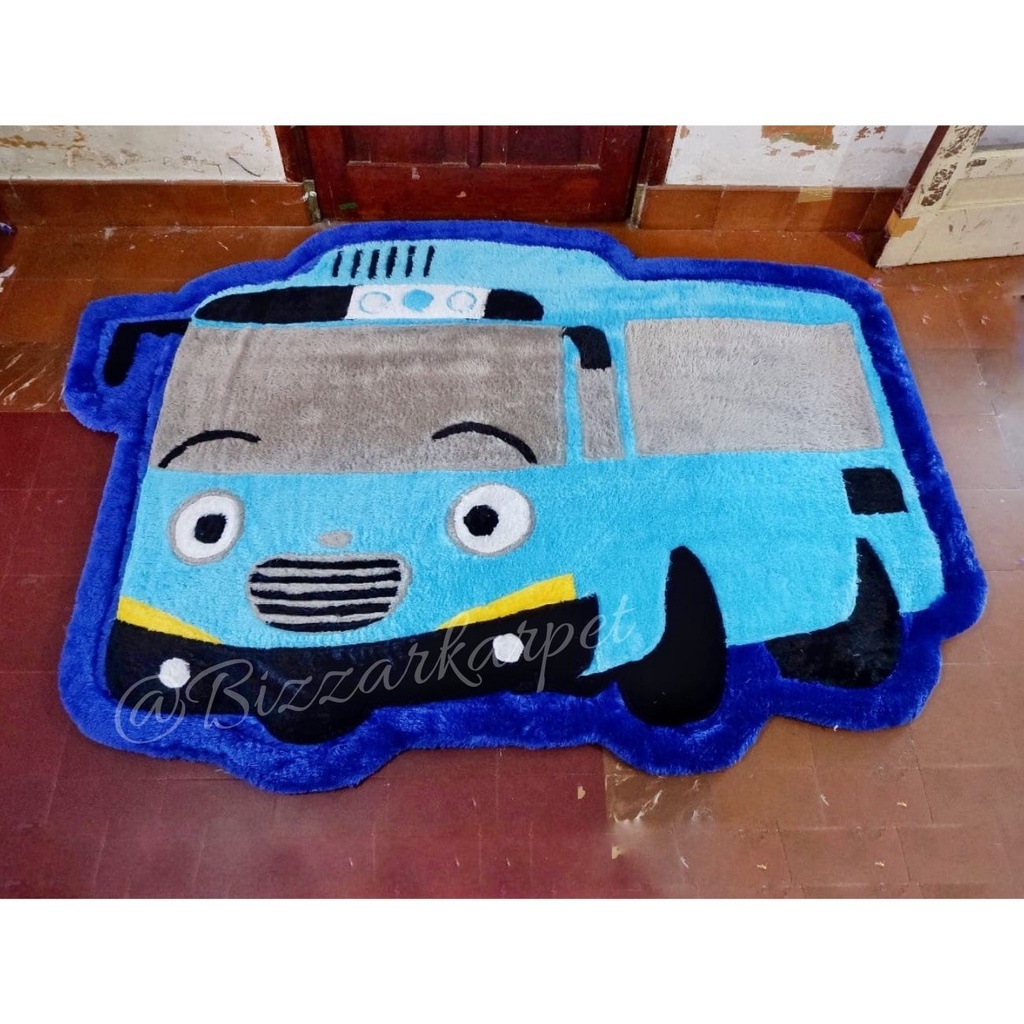 Karpet Bulu Karakter Motif Tayo Ukuran 200cm