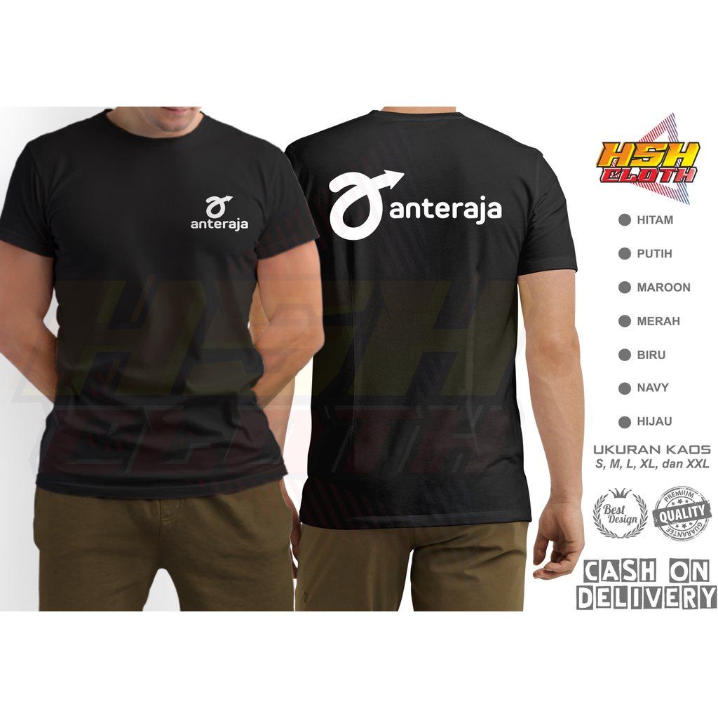 Baju Kaos Distro Anteraja V2 ekpedisi paket Perusahaan Bisa Custom - HSHCloth