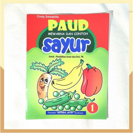 Buku TK/PAUD Mewarnai Sayur dan Contohnya