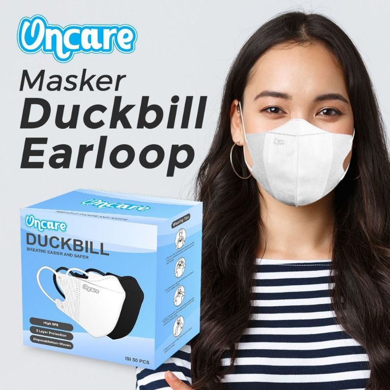 MASKER DUCKBILL EARLOOP UNCARE 3 PLY