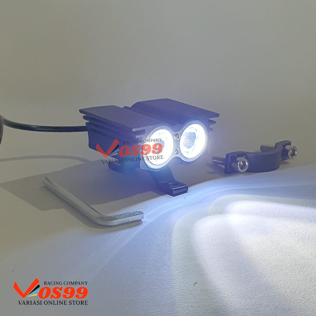 Lampu Tembak LED Motor / Lampu Tembak Sorot Owl 2 Mata Bisa Untuk Semua Jenis Motor