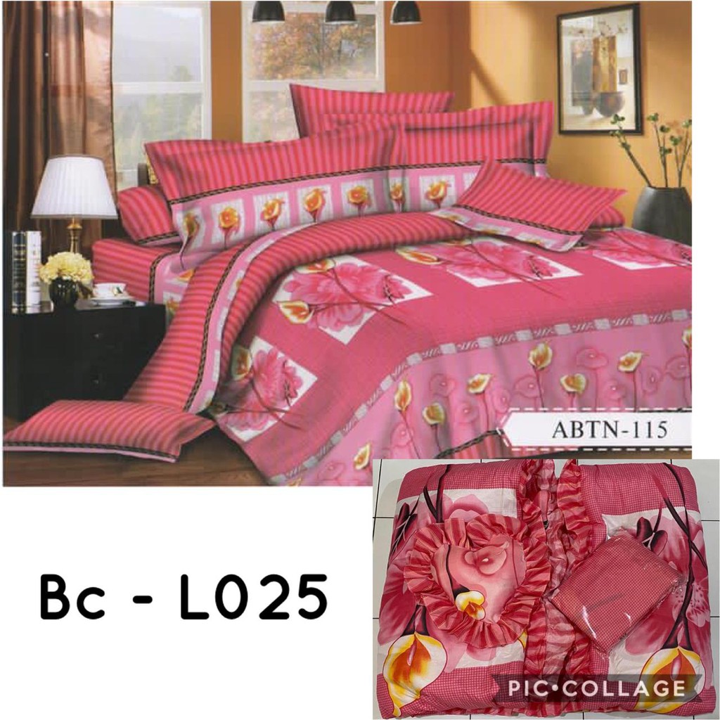 PROMO Natasha Bed Cover set + sprei King Ukuran 180x200