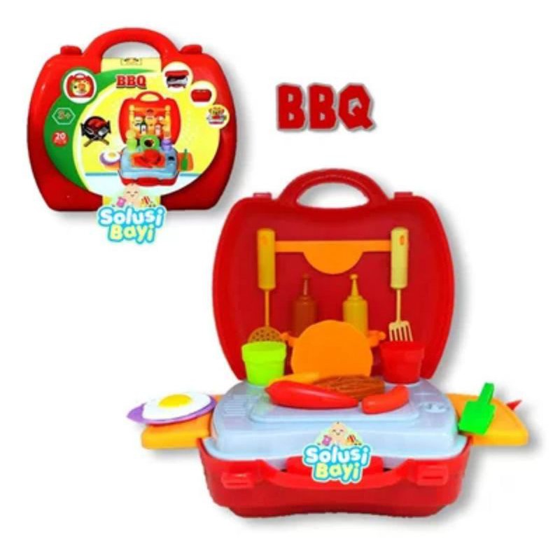mainan anak anak masak koper BBQ