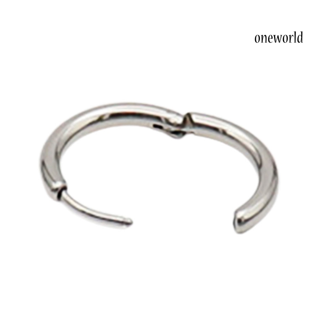 OW# 1Pc Unisex Earring Hoop All-match Jewelry Accessory Piercing Round Simple Earring for Shopping