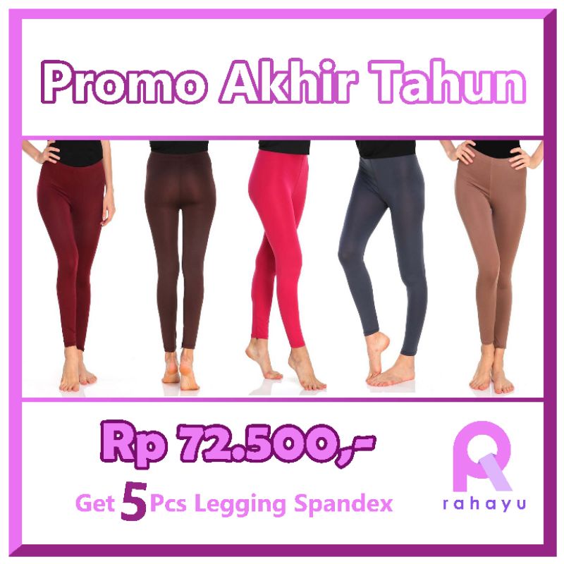 Paket Legging Spandex Premium Isi 5