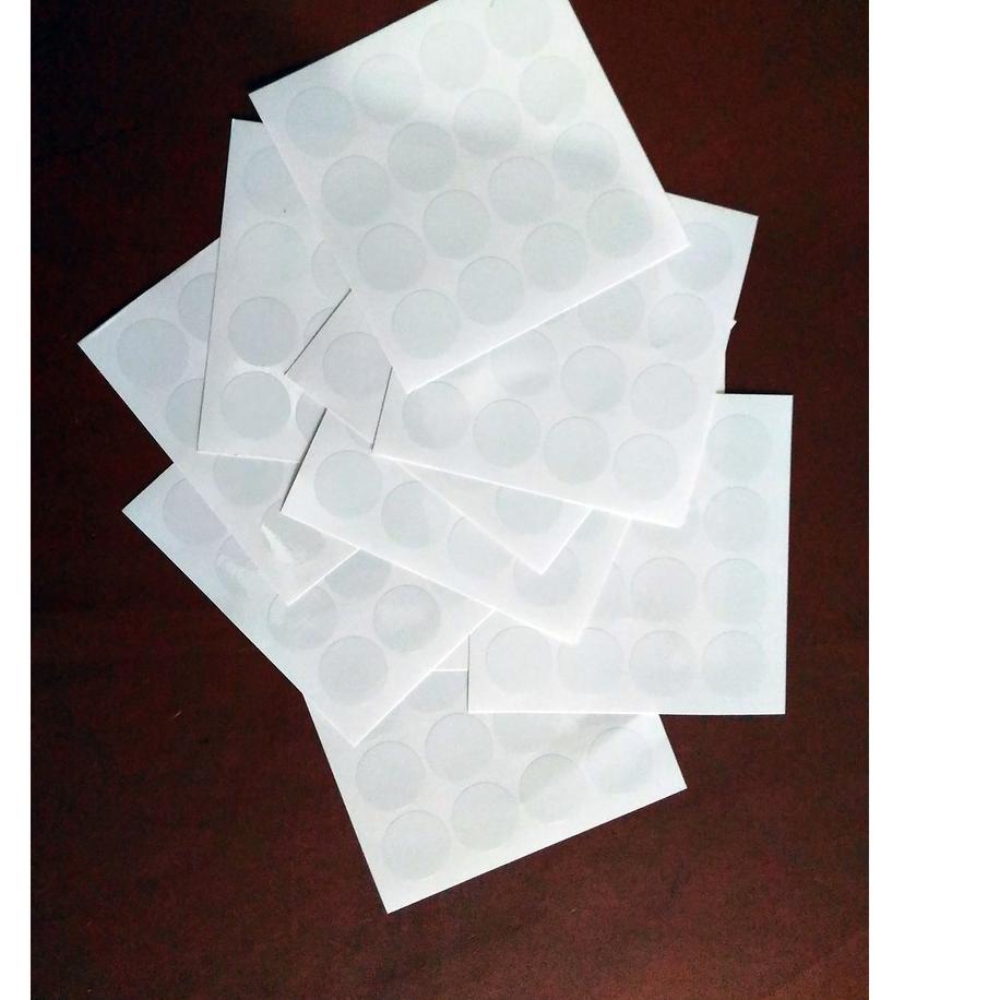 

Big Sale Stiker Vinyl Bulat 3,5cm Transparant Polos 120 pcs Sticker Bundar diameter 3,5 cm 1 Pak/120 Stiker 爱