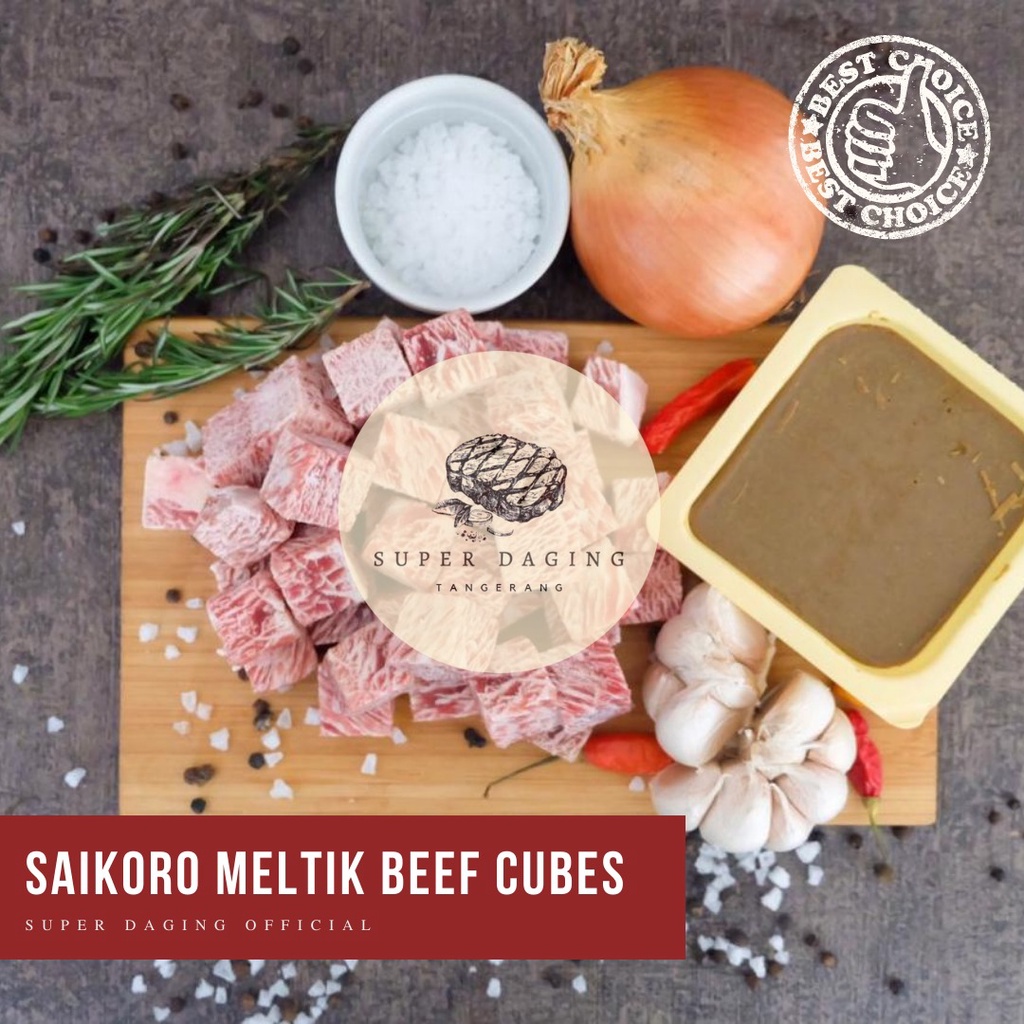 

Saikoro Beef Wagyu Meltik / Wagyu Meltique Cube - 250g