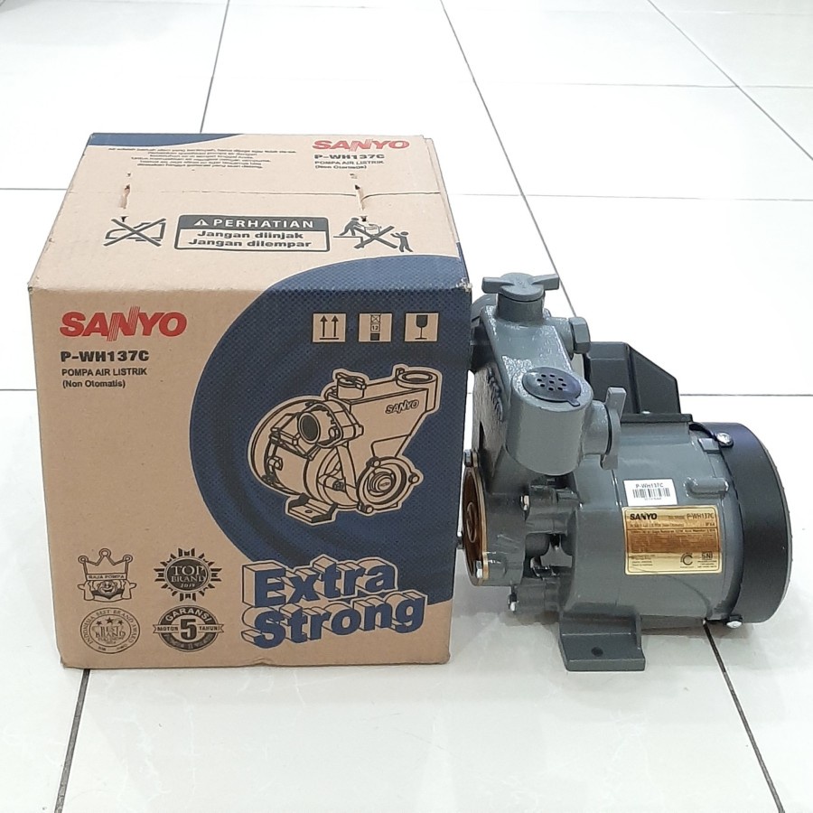 POMPA AIR SANYO  PWH 137 C PWH137C 125W 125 WATT MANUAL POMPA AIR SUMUR DANGKAL