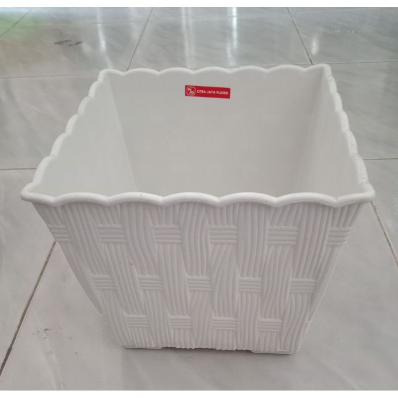 termurah, Pot rotan persegi cjp rotan 30 putih C900