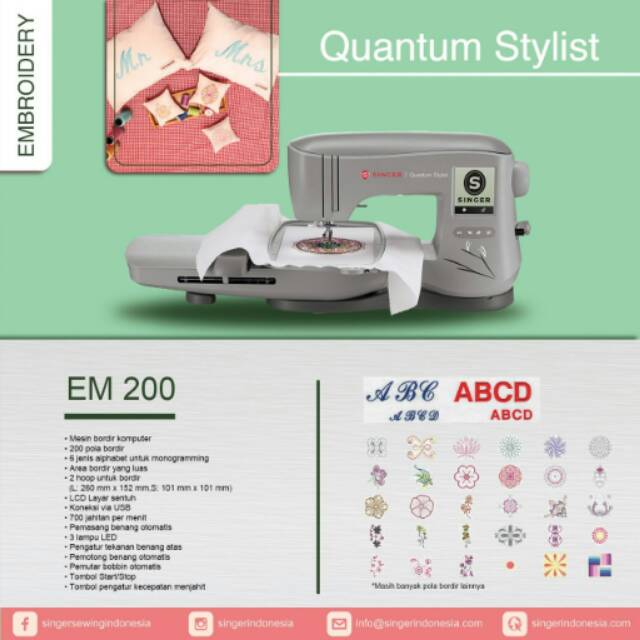 Mesin Jahit Singer EM200 / EM 200 Bordir Computer