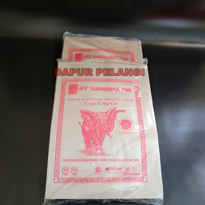 

Kertas Nasi Cap Gajah Pink (28x38) / Kertas Pembungkus Nasi isi 250lembar