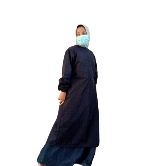 APD Gown I Surgical Gown I Jubah Operasi I Baju Medis I Gown Parasut Micro - Navy