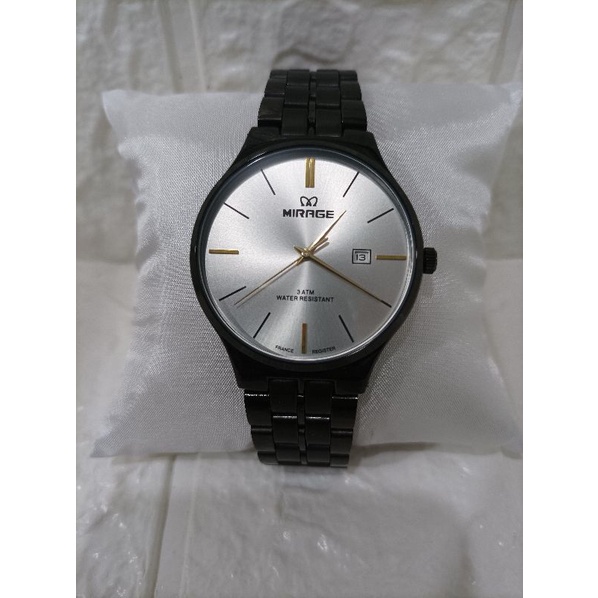MIRAGE ARP 18602-M/JAM TANGAN PRIA RANTAI STAINLESS STELL WATER RESISTAINT