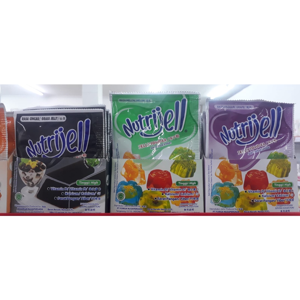 NUTRIJELL JELLY POWDER Semua Rasa 15 Gram Nutrijel Bubuk Jely MURAH